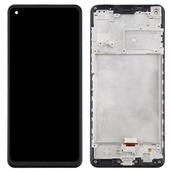 OEM LCD Screen for Samsung Galaxy A21s / SM-A217 Digitizer Full Assembly with Frame (Black) - Image 3