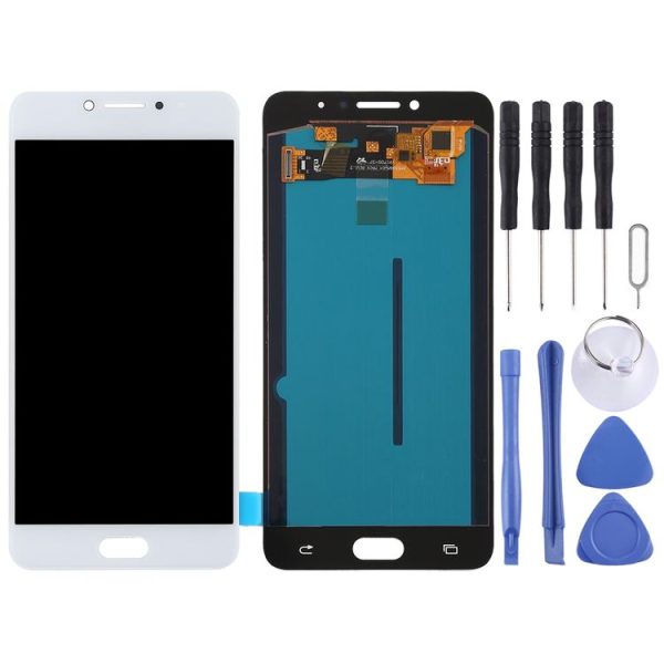 OLED LCD Screen for Galaxy C7 Pro / C7010 with Digitizer Full Assembly (White) - Image 2