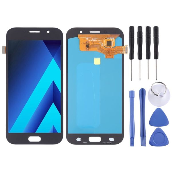 OLED LCD Screen for Galaxy A7 (2017), A720F, A720F / DS with Digitizer Full Assembly (Black)