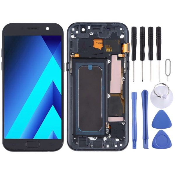 TFT LCD Screen for Galaxy A5 (2017) SM-A520F Digitizer Full Assembly With Frame (Black)