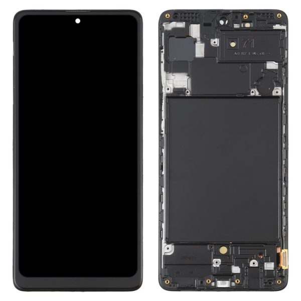 OLED LCD Screen for Samsung Galaxy A71 SM-A715 (6.39 inch) Digitizer Full Assembly with Frame (Black) - Image 3