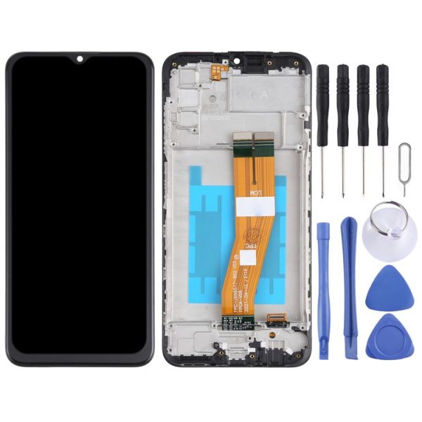 Original LCD Screen and Digitizer Full Assembly with Frame for Samsung Galaxy A03s SM-A037F - Image 2