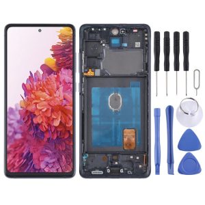 Original Super AMOLED LCD Screen for Samsung Galaxy S20 FE 4G SM-G780 Digitizer Full Assembly with Frame (Blue)