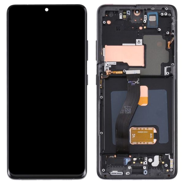 Original Super AMOLED LCD Screen For Samsung Galaxy S21 Ultra 5G SM-G998B Digitizer Full Assembly with Frame (Black) - Image 2