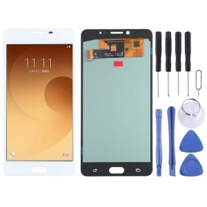 OLED Material LCD Screen and Digitizer Full Assembly for Samsung Galaxy C9 Pro SM-C9000 / C900 (White)