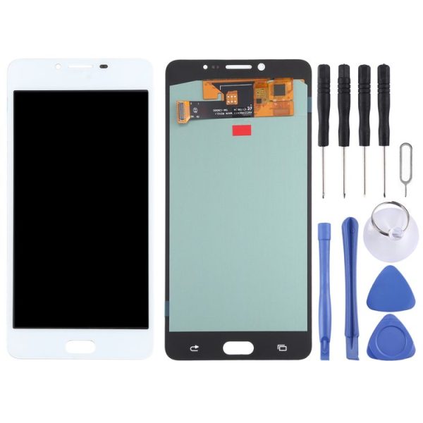 OLED Material LCD Screen and Digitizer Full Assembly for Samsung Galaxy C9 Pro SM-C9000 / C900 (White) - Image 2