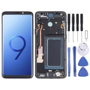 OLED LCD Screen for Samsung Galaxy S9+ SM-G965 Digitizer Full Assembly with Frame (Black)