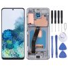 Original Super AMOLED LCD Screen With Digitizer Full Assembly with Frame for Samsung Galaxy S20 5G SM-G981B (Silver)