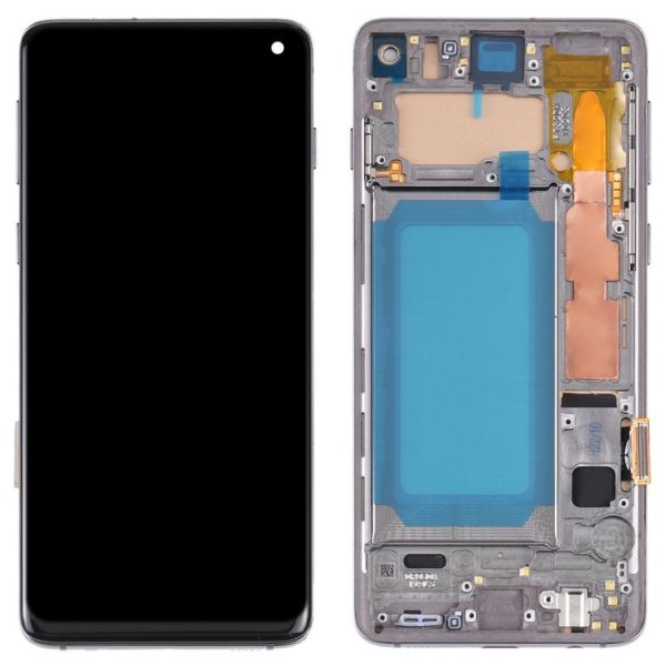 TFT LCD Screen For Samsung Galaxy S10 SM-G973 Digitizer Full Assembly with Frame, Not Supporting Fingerprint Identification (Black) - Image 2
