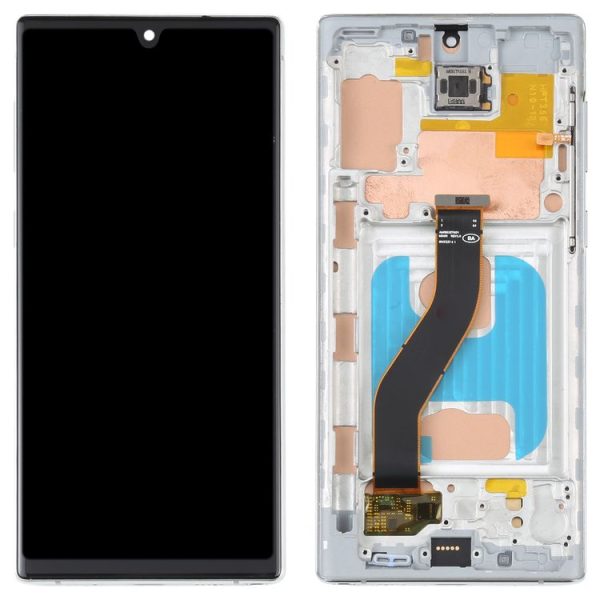 TFT LCD Screen For Samsung Galaxy Note10 SM-N970 Digitizer Full Assembly with Frame, Not Supporting Fingerprint Identification (Silver) - Image 2