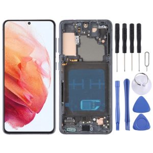6.2 inch OLED Material LCD Screen for Samsung Galaxy S21 5G SM-G991B Digitizer Full Assembly With Frame (Black)