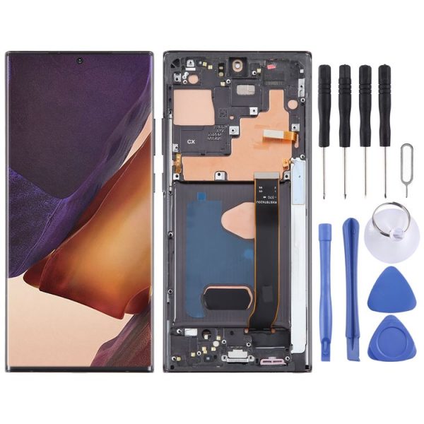 Samsung Galaxy Note20 Ultra 5G SM-N986B 6.67 inch OLED LCD Screen Digitizer Full Assembly with Frame (Black)