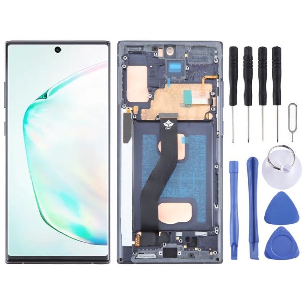 Samsung Galaxy Note10+ SM-N975F TFT Material LCD Screen Digitizer Full Assembly with Frame, Not Supporting Fingerprint Identification (Black)