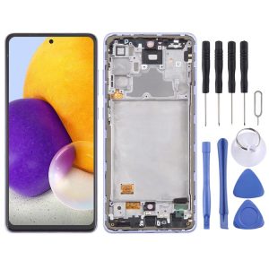 Samsung Galaxy A72 4G SM-A725 6.43 inch Original LCD Screen Digitizer Full Assembly with Frame (Purple)