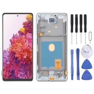 Samsung Galaxy S20 FE SM-G780F 6.43 inch OLED LCD Screen Digitizer Full Assembly with Frame (Silver)