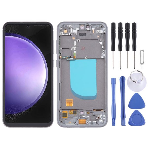 Samsung Galaxy S23 FE SM-S711B 6.43 inch OLED LCD Screen Digitizer Full Assembly with Frame (Black)