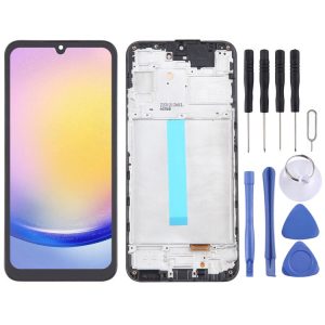 Samsung Galaxy A25 SM-A256B 6.36 inch OLED LCD Screen Digitizer Full Assembly with Frame (Black)