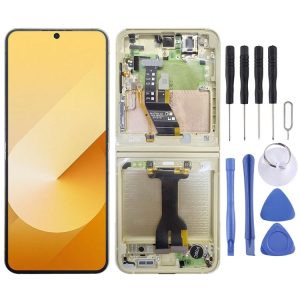 Samsung Galaxy Z Flip6 SM-F741B Original LCD Screen Digitizer Full Assembly with Frame (Yellow)