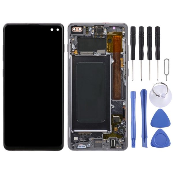 Original Super AMOLED LCD Screen for Samsung Galaxy S10+ Digitizer Full Assembly with Frame (Black) - Image 2