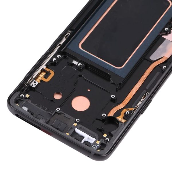 Original Super AMOLED LCD Screen for Galaxy S9 / G960F / DS / G960U / G960W / G9600 Digitizer Full Assembly with Frame (Black) - Image 3