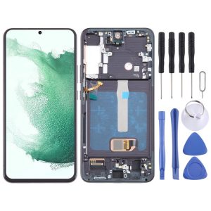Samsung Galaxy S22+ 5G SM-S906B 6.55 inch OLED LCD Screen Digitizer Full Assembly with Frame (Black)