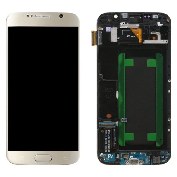 Original Super AMOLED LCD Screen For Samsung Galaxy S6 SM-G920F Digitizer Full Assembly with Frame (Gold) - Image 2