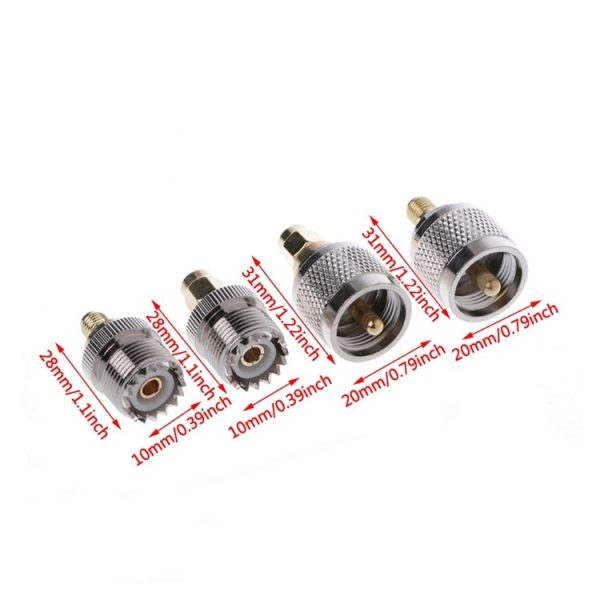 4 PCS / Set A13 Adapter Kit PL259 / SO239 to SMA Male / Female Type RF Connector - Image 3