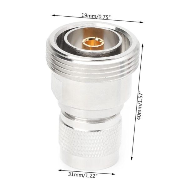 NJ / L29K RF Coaxial Adapter L29 7 / 16 N Male to DIN Female Screw Jacks Male Plug Connector - Image 3