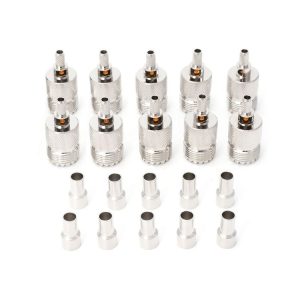 10 Sets UHF Female Jack Crimped RF Connector Coaxial Adapter for 5mm RG58 RG142 / 3D-FB Cable
