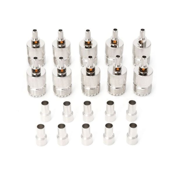 10 Sets UHF Female Jack Crimped RF Connector Coaxial Adapter for 5mm RG58 RG142 / 3D-FB Cable - Image 2