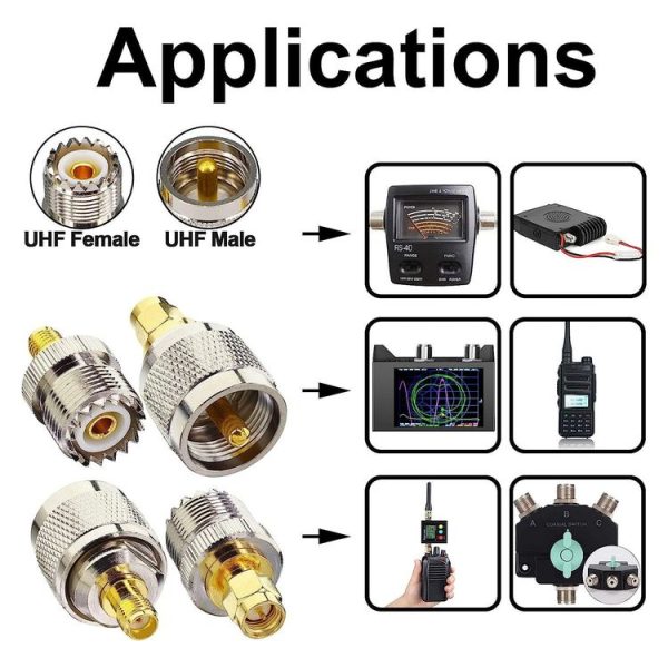 4 in 1 UHF To SMA RF Coaxial Connector Adapter - Image 7