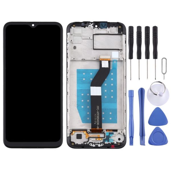 TFT LCD Screen for Motorola Moto G8 Power Lite Digitizer Full Assembly with Frame (Black) - Image 2