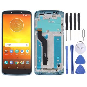TFT LCD Screen for Motorola Moto E5 Plus Digitizer Full Assembly with Frame (Blue)