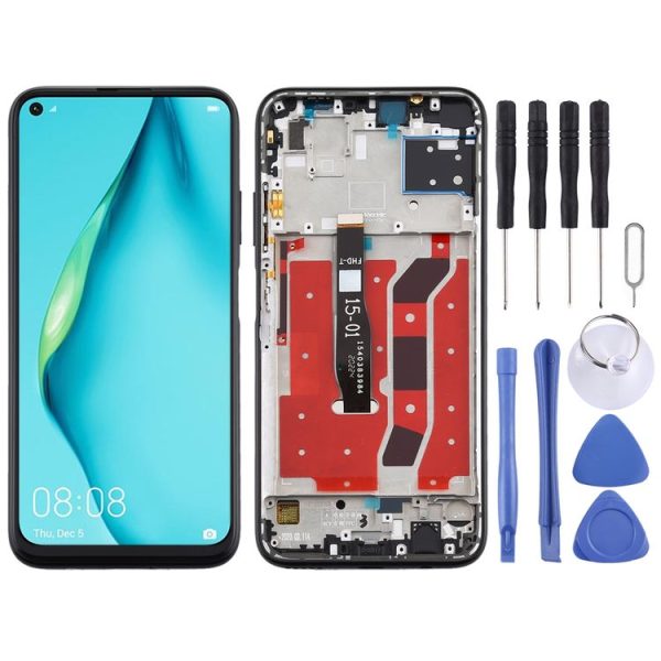 OEM LCD Screen for Huawei P40 Lite Digitizer Full Assembly with Frame (Black)