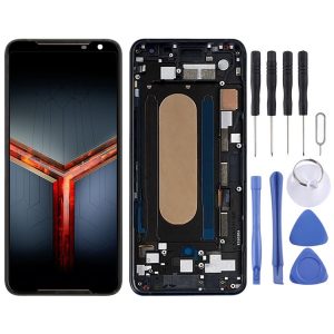 Original LCD Screen for Asus ROG Phone II ZS660KL Digitizer Full Assembly with Frame(Black)