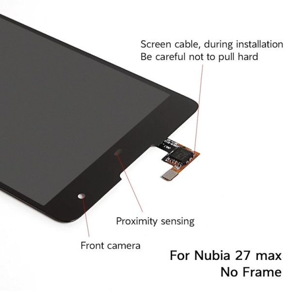 OEM LCD Screen for ZTE Nubia Z7 Max NX505J with Digitizer Full Assembly (Black) - Image 6