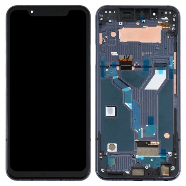 LCD Screen for LG G8s ThinQ LMG810, LM-G810, LMG810EAW with Digitizer Full Assembly With Frame (Black) - Image 3