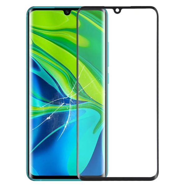 Front Screen Outer Glass Lens for Xiaomi Mi CC9 Pro / Mi Note 10 / Mi Note 10 Pro (Black)