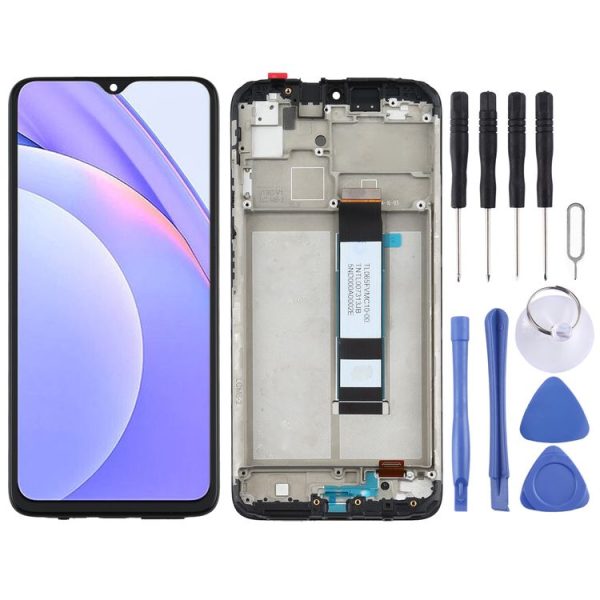 Original LCD Screen for Xiaomi Redmi Note 9 4G / Poco M3 / Redmi 9T / Redmi 9 Power Digitizer Full Assembly with Frame