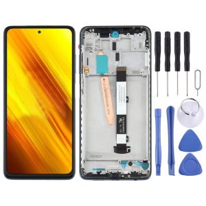 Original LCD Screen for Xiaomi Poco X3 NFC / Poco X3 Digitizer Full Assembly with Frame (Black)