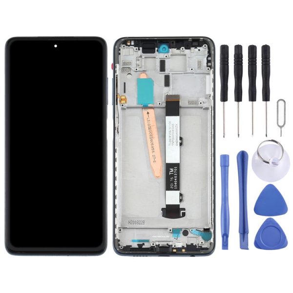 Original LCD Screen for Xiaomi Poco X3 NFC / Poco X3 Digitizer Full Assembly with Frame (Black) - Image 2