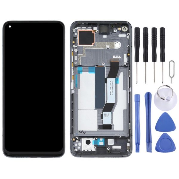 LCD Screen and Digitizer Full Assembly With Frame for Xiaomi Mi 10T Pro 5G / Mi 10T 5G / Redmi K30S M2007J3SC M2007J3SY (Black) - Image 2