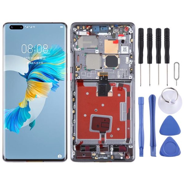 Original LCD Screen for Huawei Mate 40 Pro Digitizer Full Assembly with Frame (Black)