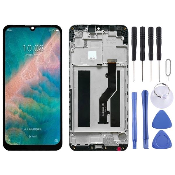 OEM LCD Screen for ZTE Blade V10 Vita Digitizer Full Assembly with Frame(Black)