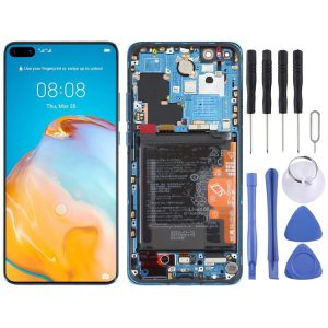Original OLED LCD Screen for Huawei P40 Pro Digitizer Full Assembly with Frame (Blue)