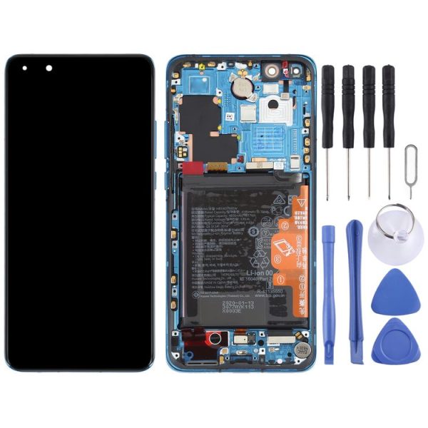 Original OLED LCD Screen for Huawei P40 Pro Digitizer Full Assembly with Frame (Blue) - Image 2