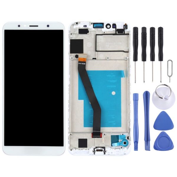 OEM LCD Screen for Huawei Y6 (2018) Digitizer Full Assembly with Frame (White) - Image 2