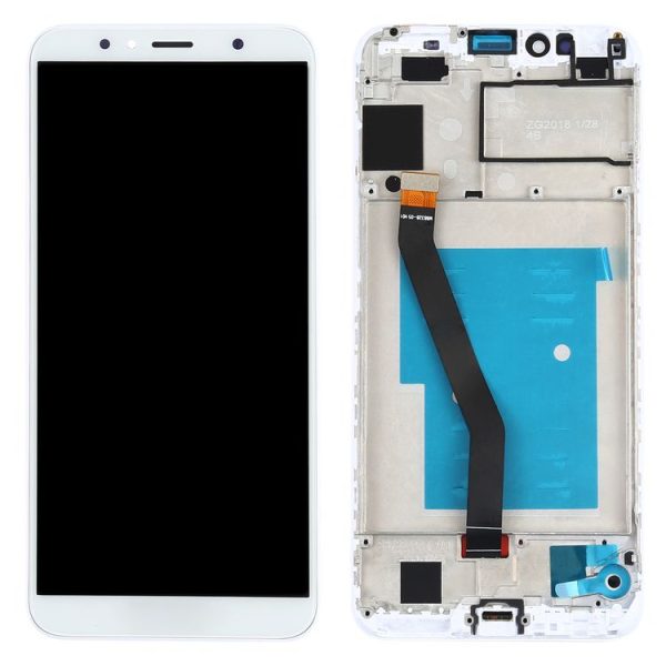 OEM LCD Screen for Huawei Y6 (2018) Digitizer Full Assembly with Frame (White) - Image 3