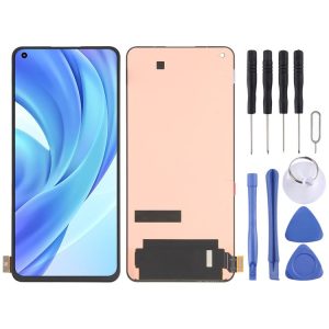 Original AMOLED Material LCD Screen and Digitizer Full Assembly for Xiaomi Mi 11 Lite / 11 Lite 5G NE M2101K9AG