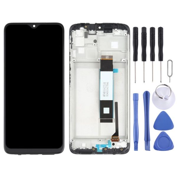 LCD Screen and Digitizer Full Assembly with Frame for Xiaomi Redmi Note 9 4G / Poco M3 / Redmi 9 Power M2010J19SC M2010J19CG (Black) - Image 2